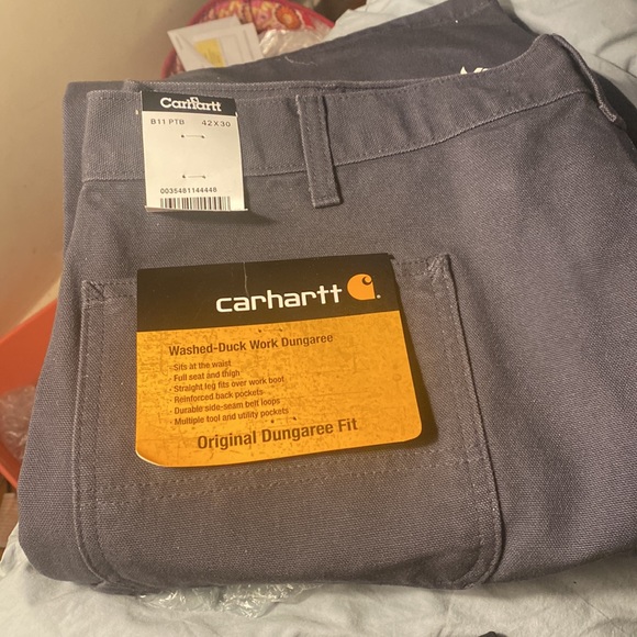 Cathart Washed Duck Work Dungaree pants - Picture 6 of 7